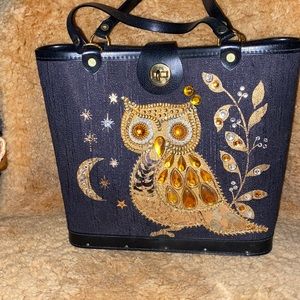 Vintage Sequined Adorned Handbag